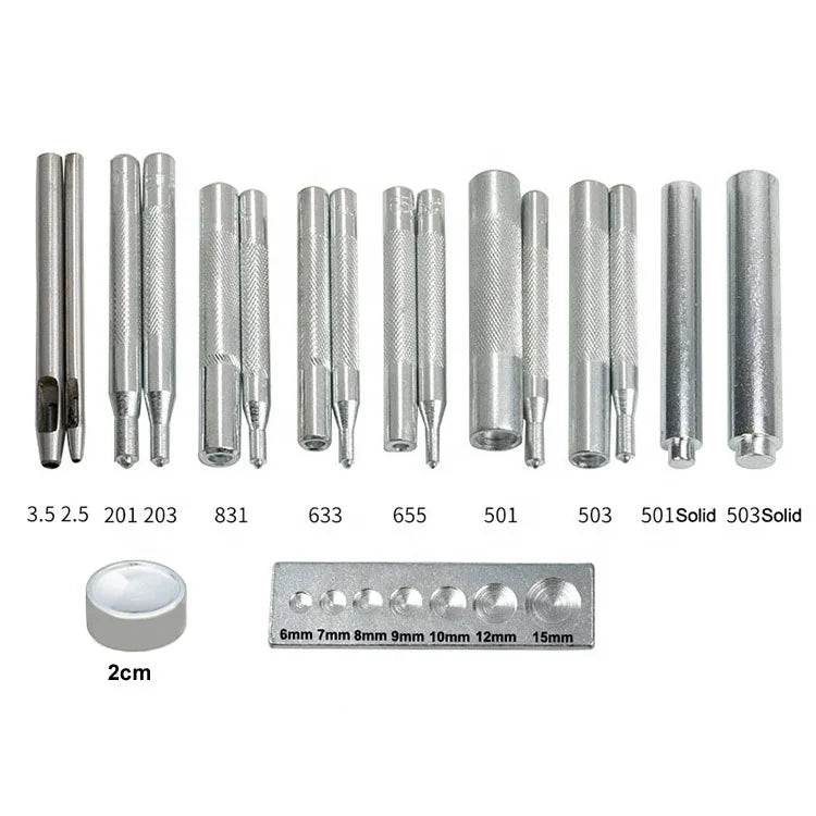 Wholesale Manual Punch Different Sizes Snap Button Install Mould Die Base Tool DIY Snap Button Install Tool