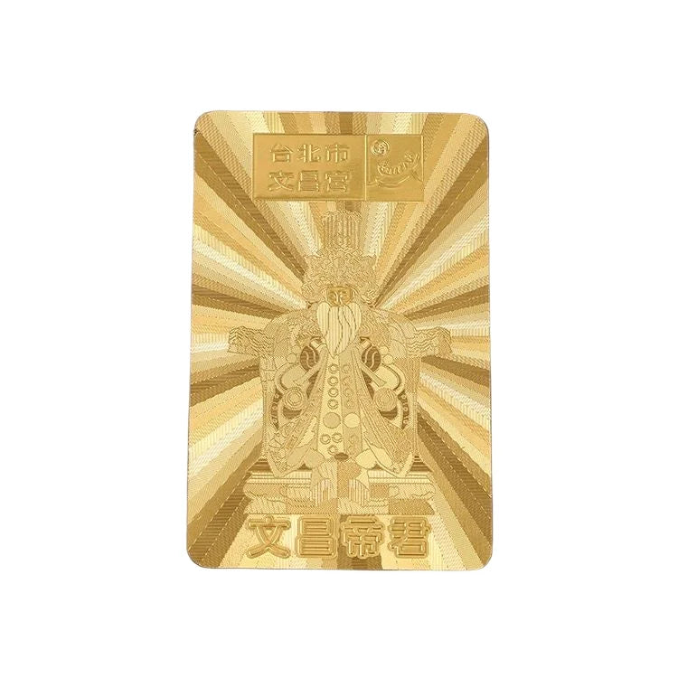 Customized Stainless Steel Golden Plated Metal Buddha Cards Activity Member Card