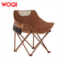 WOQI High Quality Stainless Steel Modern Design Heavy Duty Lightweight Foldable Camping Chair for Hiking Beach & Fishing