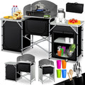 YILU Custom Picnic Barbecue Camping Table De Foldable Outdoor Cookind Portable Aluminum Plastic Folding Camping Kitchen Table