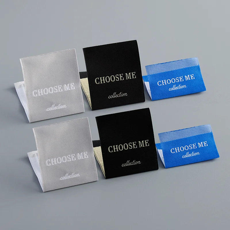 2023 NEW Wholesale Customized Various Clothing Label Cotton Soft Clothing Label Shoes Woman Woven Satin Garment Labels