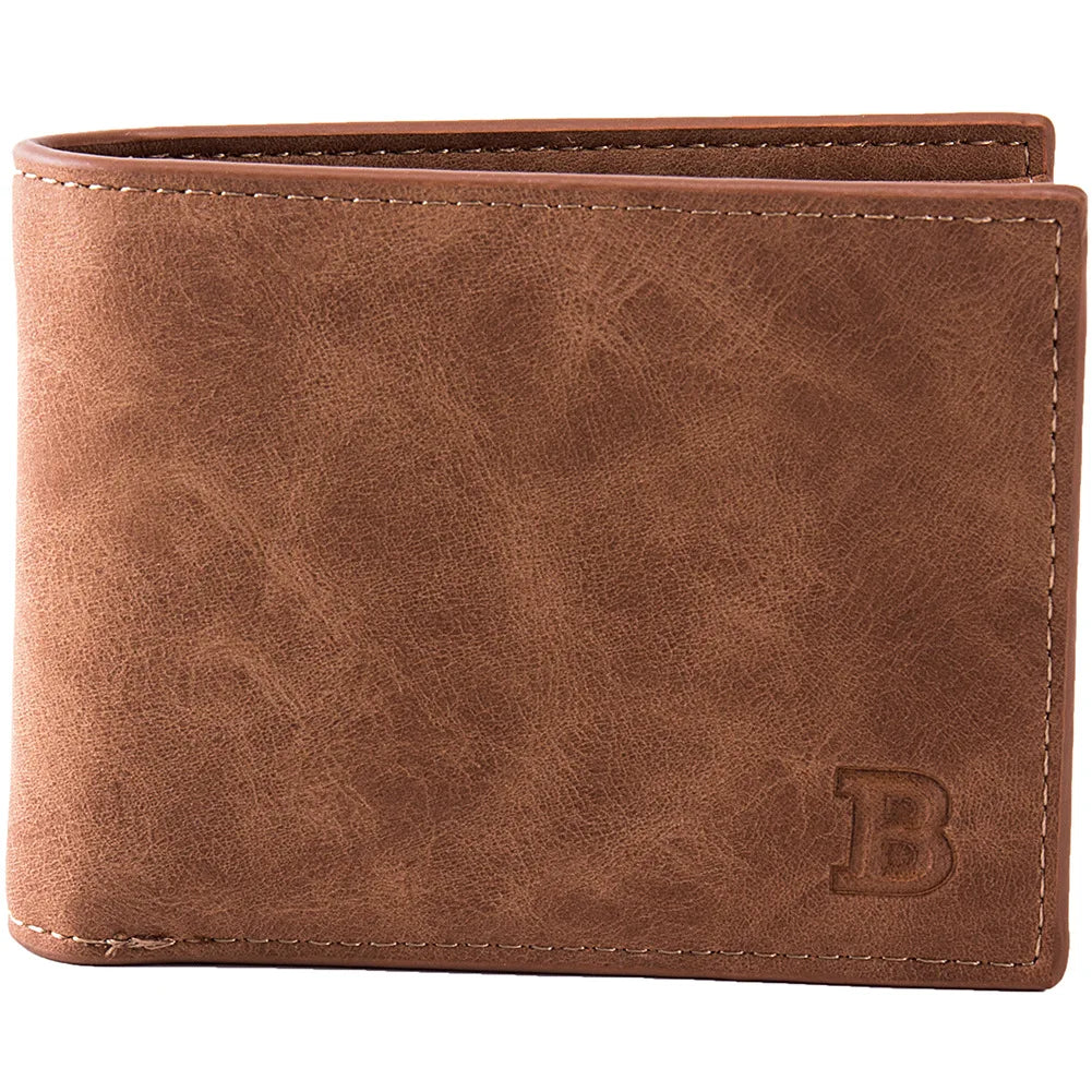 Factory Wholesale Yamo Men's Vintage Short Credit Card Wallet Minimalistic PU Leather Coin Purse No Closure Customized Embossing