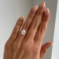 14K Gold Engagement Ring VVS Moissanite D Color Pear 2 Carat 7x10mm Prong Setting GRA Certified Wedding Solitaire Rings
