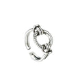 925 Sterling Silver Open Ring for Women Retro Braided Single Simple Fashion Versatile Personality Trend New Arrival