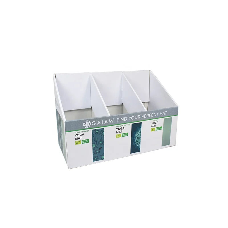Supermarket Foldable POP up Carton Stand  POP Funko Paper Product Retail Display Cardboard Bin for Yoga Mat