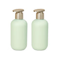 Eco-friendly Green HDPE 200ml 260ml Soft Cosmetic Conditioner Packaging Body Lotion Plastic Squeeze Shampoo Bottle with Pump