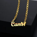 Christmas Custom Name Ladies Jewelry Pendant 24k Gold Stainless Steel Chain Necklace Charm Women