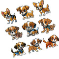 New Embroidery  Iron on Cute Lifelike  Pet Dog Patch for Bag Clothes Decoration