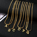 New Fashion 18k Gold Plated Stainless Steel Name Letter Necklace Wholesale