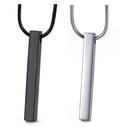 Engraving 3D Bar Name Necklace Cube Pendant Stainless Steel Personalized Dangle Vertical Cuboid Stick Pendant Necklaces Women