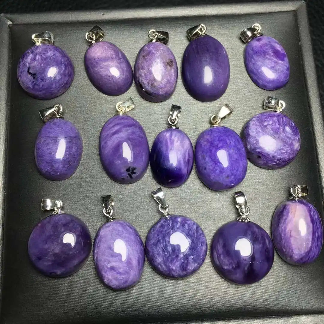 Charoite Natural Pendant S925 Pendant Handmade for Gift