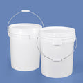 Gallon Plastic Container 35L Plastic Pail Barrel with Handleplastic Thickened White Bucket With Screw Lid