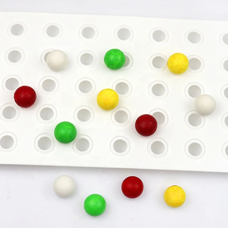 1093 35 Small Ball Silicone Chocolate Mold DIY Ice Lattice Mold Handmade Cake Filling Mold Resin Silicone Candy Ice Bpa Free