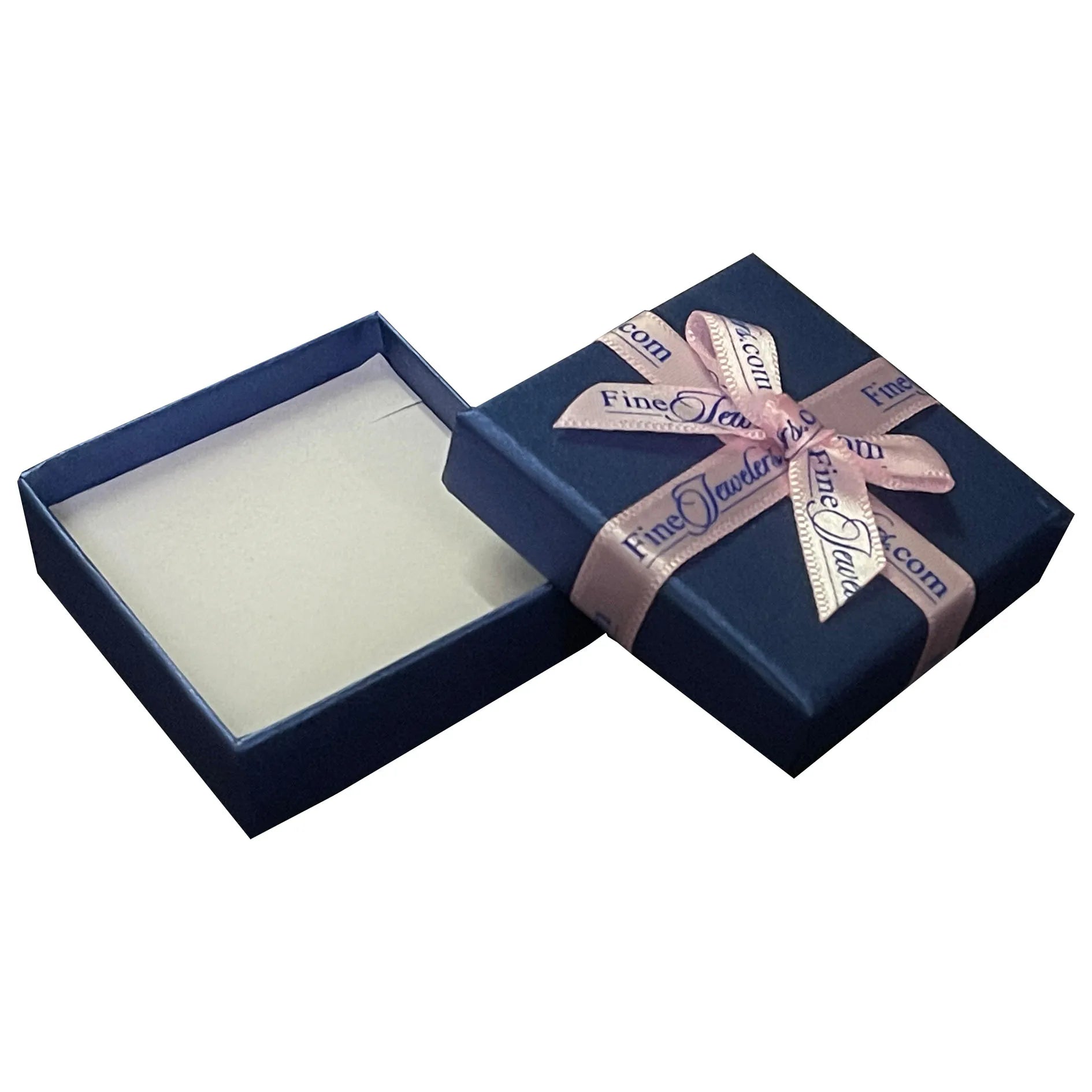 Customized Square Fashion Bowknot Paper Necklace Box with Custom Logo Embossed Printing Small Size for Christmas