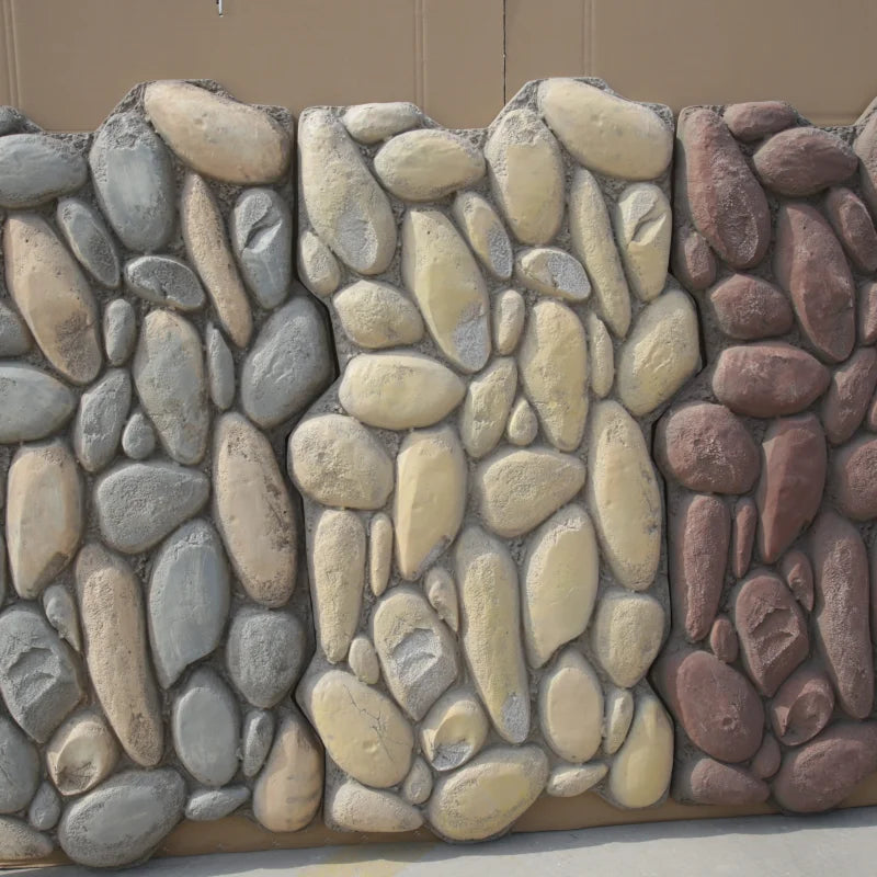 Wholesale Artificial Stone Garden Table Top From China PU Pebbles Wall Cladding Wall Panel for Outdoor Application