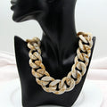 White Amber High Temperament Women Necklace Collarbone Chain Stone Hot Selling Exaggerated Winter 1 Piece Plastic Acrylic Round
