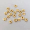 Fashion Jewelry Findings Diy 14k Gold Plated Loose Spacer Flower Beads