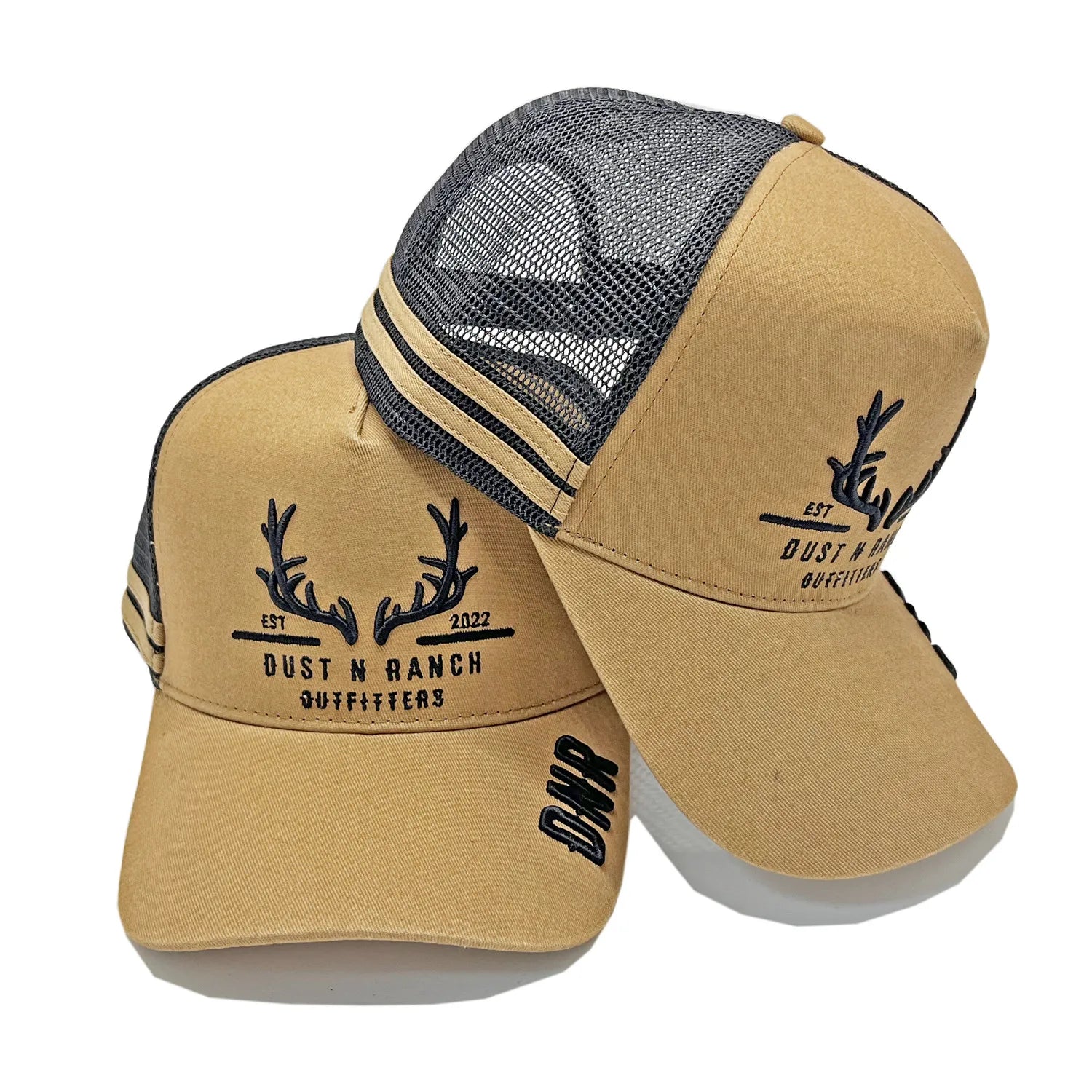 Adjustable Customize Color Curve Brim Brown Black 5 Panel 3D Embroidery Logo Back Mesh Hip Hop Outdoor Trucker Hats Caps