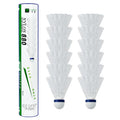 Customized design 12pcs yellow white color durable badminton shuttlecock