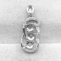 Sterling Silver 4*4mm Semi Mount Pendant Empty Frame Blank Support Setting S925 Base Holder Without Center Stone for DIY Inlay
