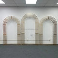 Wedding Background Frame Stage Background Gold Arch Shiny Gold Backdrop Artificial Flower Metal Arch Wedding Props Decoration