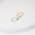 Simple Gold Color Stainless Steel  Rings for Women Zirconia Rings New Trends Jewelry Wholesale