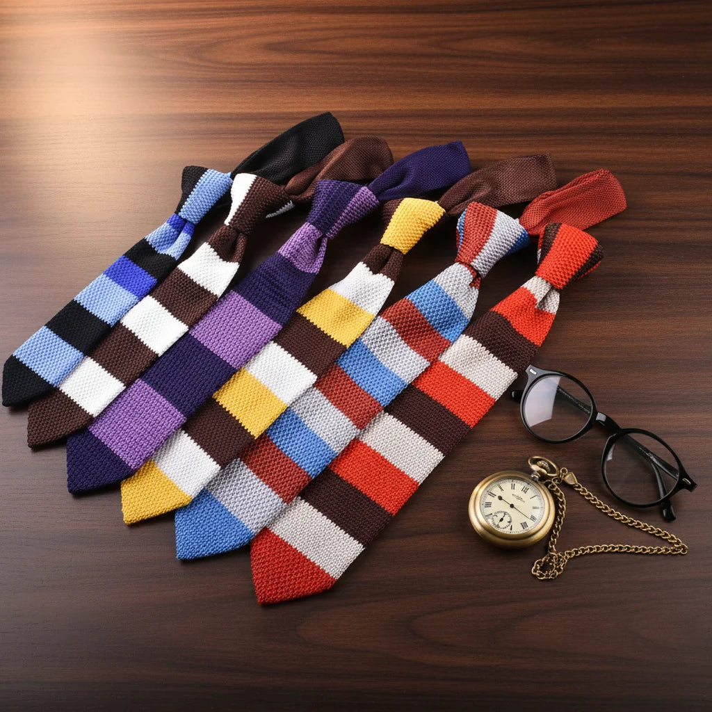 Classic Custom Cheap Knitted Stripe Necktie for Men