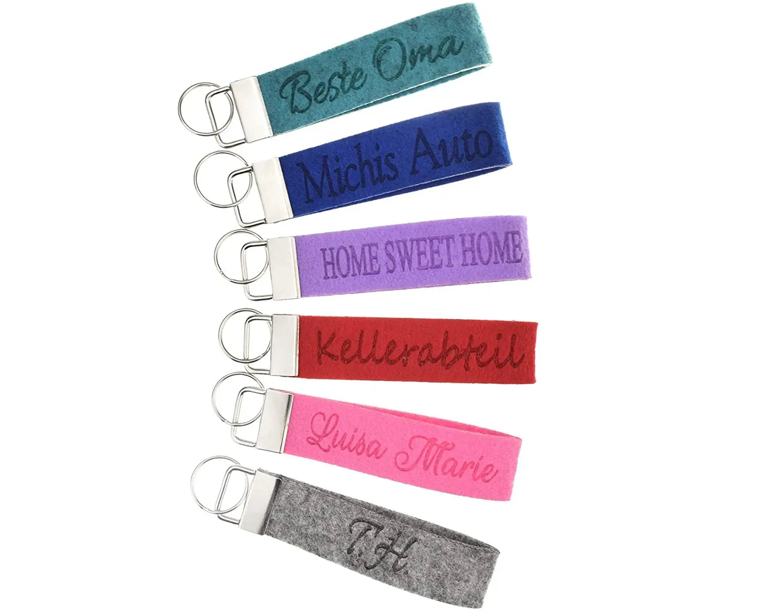 Cheap Felt Keychain Black Red Blue pink High-quality Soft and Comfortable Lightweight Key Chain Holder for Car Home Women Men