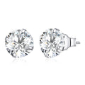 Factory Wholesale 925 Sterling Silver Dazzling Zircon Stud Earrings for Women Girl Girlfriend Daily Jewelry Gift BSE166