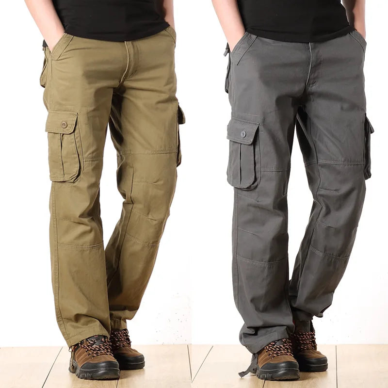 European American Fashion Brand Men's Workwear Pants Heavyweight Canvas Spring Autumn Loose Casual Cargo Pants