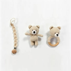 Handmade Organic Crochet Giraffe Toy Amigurumi Stuffed Plush Doll Baby Teething Soft Toys Customizable Color & Size