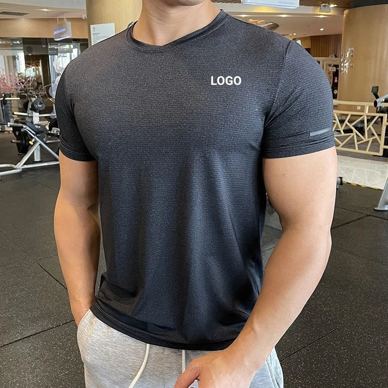 Men's Crew Neck Cooling Loose Fit Sports T Shirts Breathable Quick-drying Workout Running T Shirt Fitness Athletic Gym Shirts