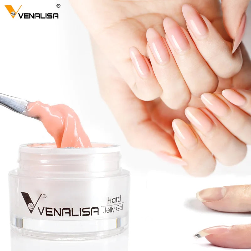 Venalisa 50ml Sculpture Jelly Acrylic Extension Nail Gel 24 Color Nail Art Design French Nails Camouflage Color Manicure