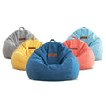 Lucysac S M L XL XXL Breath Faux Linen Bulk Sitzsack Bedroom Furniture Modern Tear Drop Bean Bag Sofa Cover for Living Room