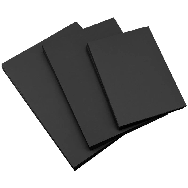230g 300g Fast Shipping Black Cardstock Paper Thick Cardboard Sheets for A3 A4 Box Packing Double Side Coating for Hand Crafts