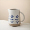 Hot Selling Nordic Art Style Minimalist Ceramic Porcelain Restaurant Water Coffee Jug Heat Resistant Milk Jugs Handle Food