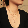 Chris April Fashion in Stock 18k Gold Plated Stainless Steel 1mm Thick Solid Round Bamboo Hip-hop Snake Chain Necklace