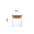 Factory Wholesale Glass Food Storage Jars Airtight clear Food Jar Square Glass Storage Jars for Pantry