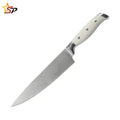 8 Inch 5cr15 Stainless Steel Hammered Pattern Kitchen Chef Knife with High-Polish Finish Eco-Friendly Ambidextrous POM Handle