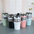 New Low MOQ Customized 304 Stainless Steel Vacuum Insulated Tumbler Coffee Mugs Thermal Cups with for Straw Lid