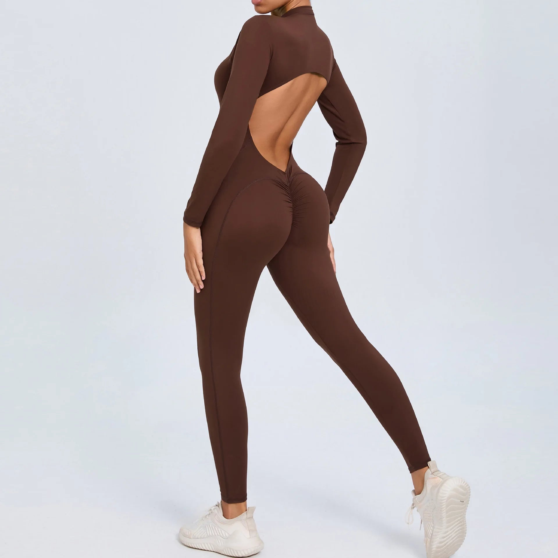 Custom One Piece Yoga Fitness Gym Bodysuits Exercise Workout Yoga Sets Women's Yoga Wear Zipper Jumpsuits Women