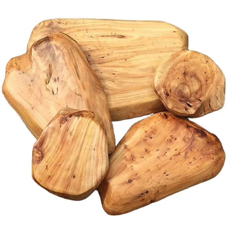 Wholesale Unique Root Handmade Carved Dish Natural Wooden Platter for Furit Snack Bread Salad(11"-12")Wood Serving Tray