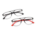 DOISYER Custom Logo Full Frame Double Bridge Eyeglasses Square Printed Pattern Designed for Business Men MegaBDM