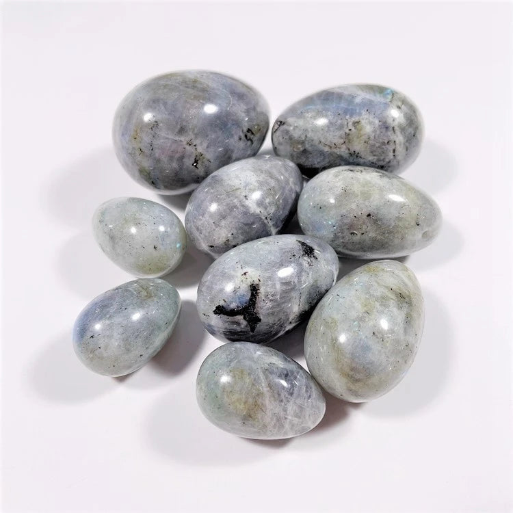 Huiying Wholesale natural massage stone crystal Labradorite yoni eggs for vaginal exercise Jade Eggs