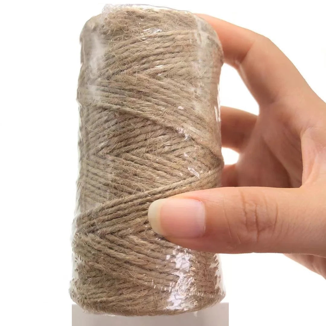 2 Seals 1mm Natural Twine Jute Rope Retro Home Decoration Jute DIY Craft Cord