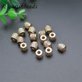 Jewelry Accessories Anti Rust Nickel Free 18K Gold Plated Round Cylinder Spacer Beads for Jewelry Bracelet Necklace Making