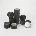 Luxury Empty Metal Tin Candle Jars Matte Black Aluminum Cream Container with Lid for Face Cream and Essential Oils
