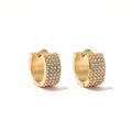 Stainless Steel 18K Gold Plating Earrings for Women Party Gifts Fashion Zircon Hoop Earrings Luxury Jewelry