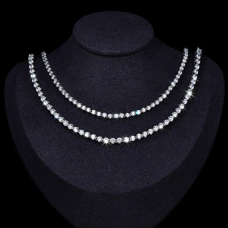 Round Shape Wedding Engagement Lab Grown Diamonds Women's Diamond Wedding Jewelry Necklaces