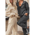 Fall Winter Women Clothes Custom Tracksuit Sweatsuit Set 2 Piece Zip up Hoodie and Jogger Set Space Cotton Women's Sets